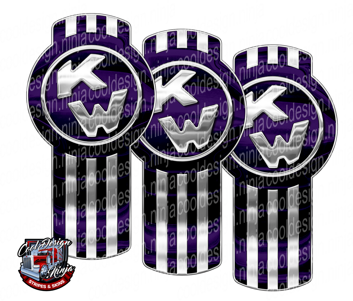 Dark Purple Kenworth Emblem Skin Cool Design Ninja 0690