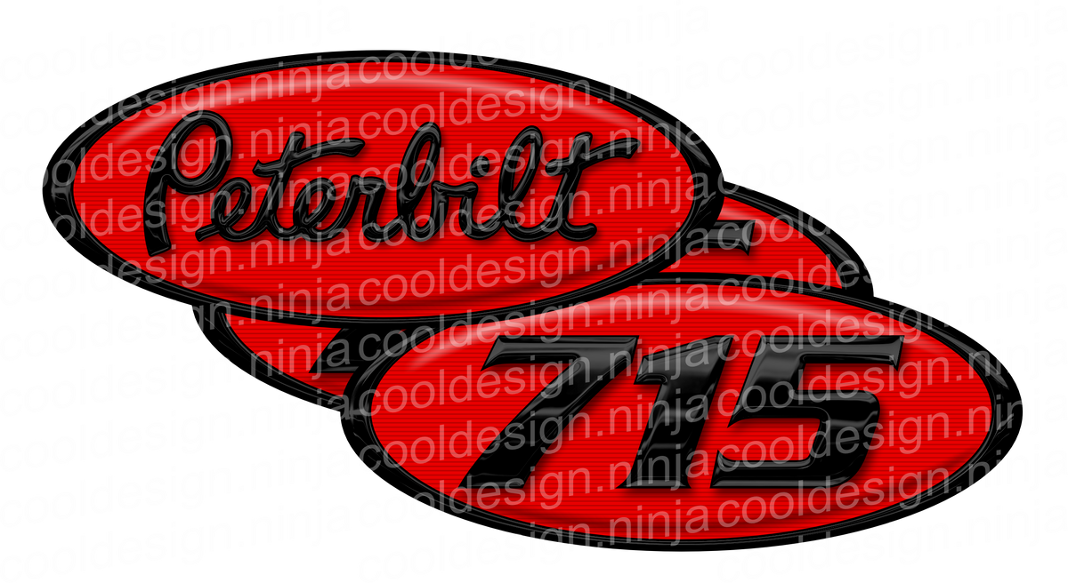 Black And Red Unit 715 Peterbilt Emblem Skins Cool Design Ninja