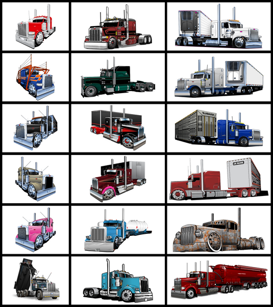 Full Custom Vector Truck Design Slot