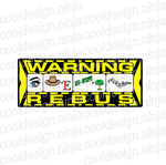 DANGEROUS REBUS - Dumb Beer Fridge Decal