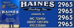 Haines Trucking Logo - Blue