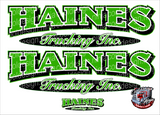 Haines Trucking Logo and Lettering Packages