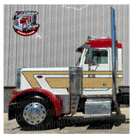 Gold and Black Hard 7 Peterbilt Stripe Kit