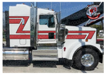 Viper Red w Black Outline 70s Overshadow 38in Kenworth W9 Stripe Kit