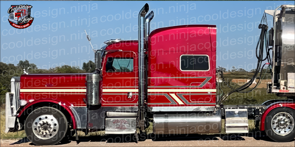 Deep Slant Peterbilt Stripe Kit