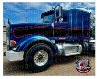 Red and Black Peterbilt 367 Bridge Seminole Stripe Kit