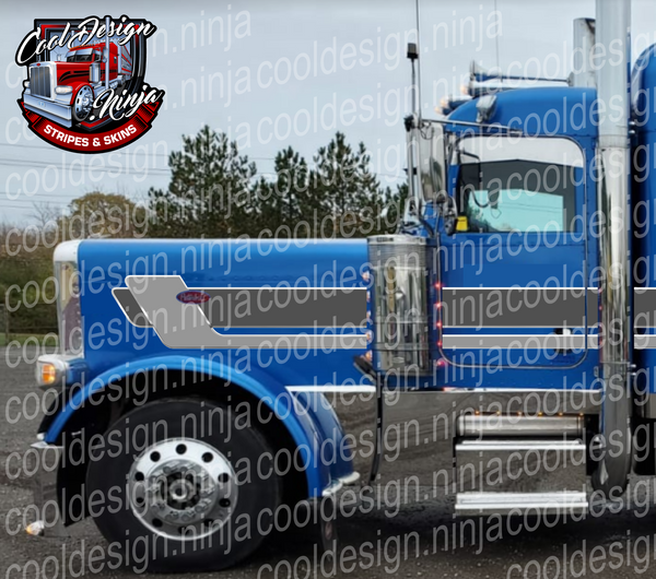 Silver Metallic Mods Modcon Peterbilt Stripe Kit