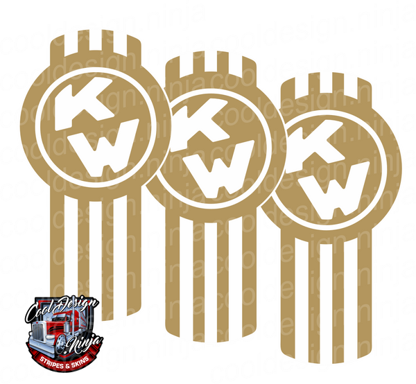 Solid White and Gold Kenworth Emblem Skin