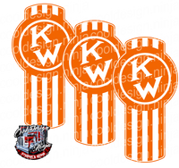 Solid Orange and White Kenworth Emblem Skin