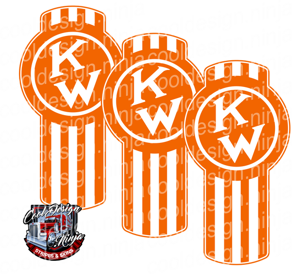 Solid Orange and White Kenworth Emblem Skin – Cool Design Ninja