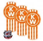 Solid Orange and White Kenworth Emblem Skin