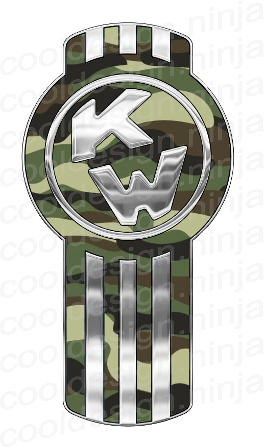 3-Pack of Camoflage Kenworth Emblem Skins – Cool Design Ninja