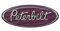 Chrome Purple White Peterbilt Emblem Skins