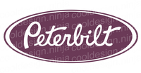 Chrome Purple White Peterbilt Emblem Skins