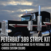 63" Peterbilt 389 "Trailing Wedge" Stripe Kit